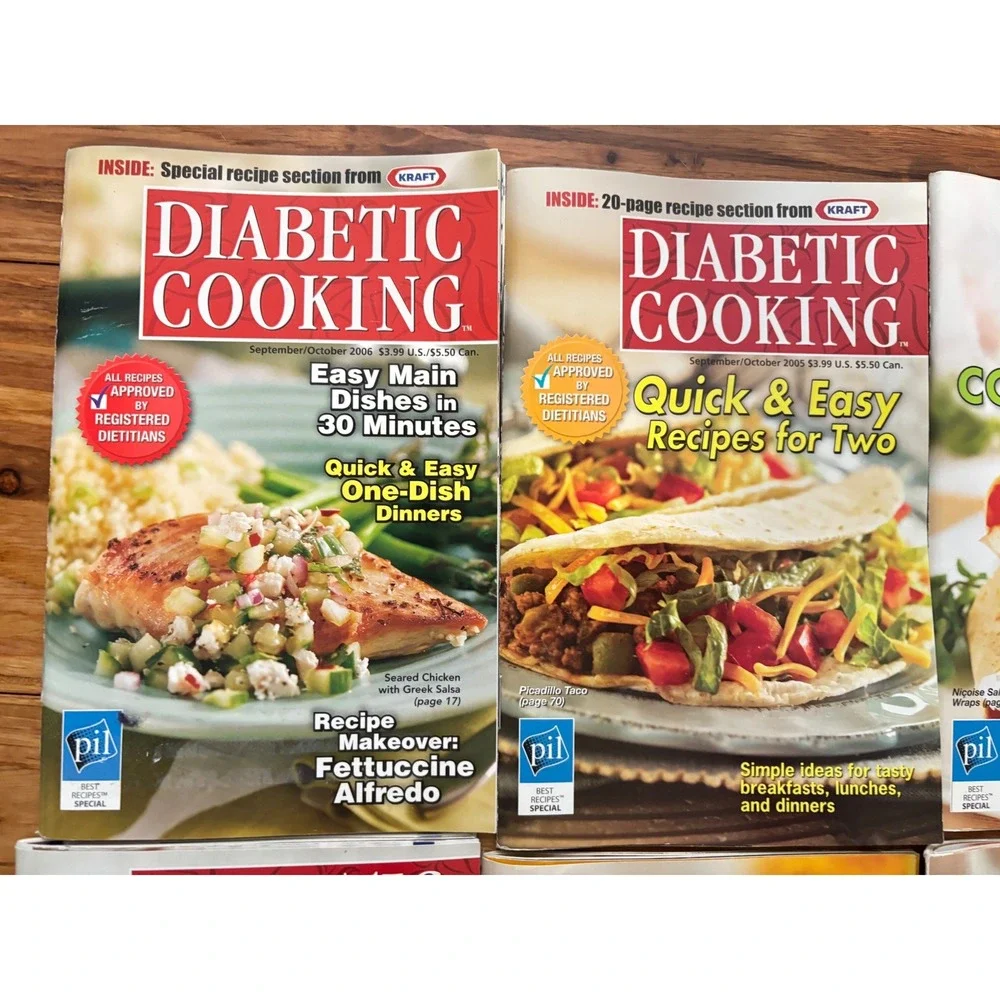 Lot of 9 Diabetic Cooking Magazines 2005-2006‎  Slow Cooker Holiday Recipes